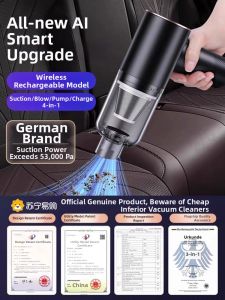 High-Speed Wireless Handheld Vacuum Cleaner for Cars And Home Sofa Pet Hair Strong Suction Portable Mini Car Dust Collector
