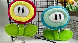 17cm Small Size Mary Mario Red Flame Flower Blue Ice Flower SUNFLOWER Plush Doll Toy Ornaments