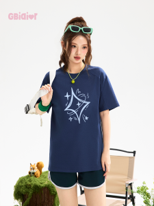 Gbiaior | American Casual Print Short Sleeve T-shirt for Women