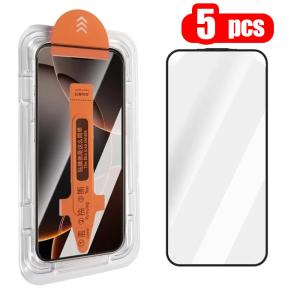 1-5PCS 8K Dust Free Easy Install Screen Protector For iPhone 18 17 Pro Max 16 15 14 13 11 12 Mini 8 7 6 Plus XS Tempered Glass