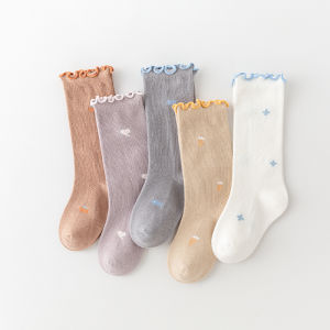 Childrens Socks Girl 0~3 Years Old Childrens Class A Cotton Socks Middle-Long Stockings Spring and Autumn Non Slip Disposable Deodorizing Filter Class A