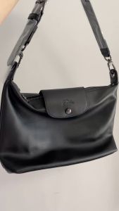 100% original longchamp official store bag cowhide Shoulder Bags One / underarm Bag extended chain crossbody bag