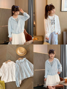 Lightweight Breathable Cotton Sun Protection Clothing for Girls Summer New Arrival Korean Style Hooded Air Conditioner Shirt