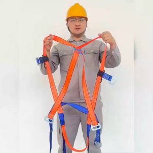 2M/3M Double Hook Safety Belt High-Altitude Work Safety Protective Belt Five-Point Safety Belt with Double Hook