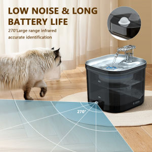 wireless cat water fountain dog water dispenser 5000mAh Pets stainless steel water fountain smart pet water dispenser for cats dogs drinker
