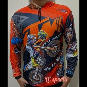 JERSEY MOTOCROSS BAJU TRAIL FULL PRINTING LENGAN PANJANG KUPLUK/TOPI