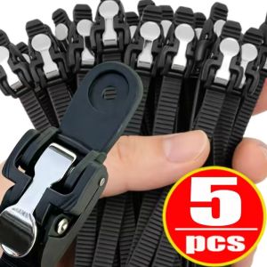 5Sets Multipurpose Adjustable Heavy-Duty Ultimate Grip Lock Strap Ratchet Buckle Reusable Metal Elastic Band For Secure Anything