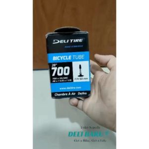 Deli Tire Ban Dalam Fixie Roadbike 700 x 25/28c Presta Valve