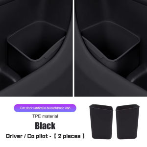 1/2PCS Silicone Car Trash Can Car Door Silicone Storage Box Multifunctional Trash and Umbrella Holder Storage Accessories