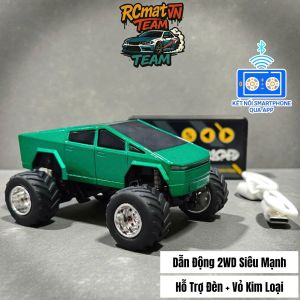 Xe Điều Khiển Từ Xa Hợp Kim Mini City Cyber Truck 1:64 Bluetooth Bền Bỉ Chịu Va Đập Có Đèn