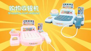 Mini Cash Register Educational Toys Simulation Cash Register Game Toy simple calculator Toy【Color box gift packaging】