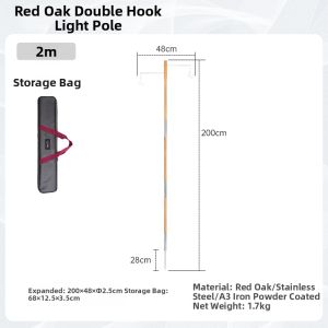 TNR | Portable Foldable Camping Lantern Wooden 3-Section Stand