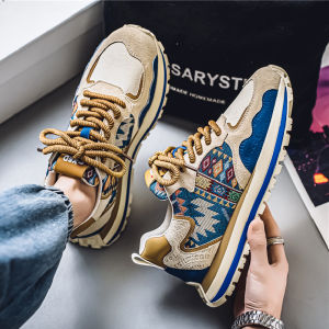 Mens Fashionable Sporty Casual Running Shoes Spring Autumn Thick Bottom Heightening Dad Trendy Shoes Mesh Upper Low Heel