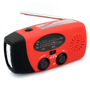 【Super Reception】Compact Solar Radio with 2000mAh Battery Hand Crank FM AM WB NOAA Weather Radio LED Flashlight Emergency Use