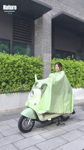 Electric Vehicle Raincoat-Fully WaterproofThickenedLong-sleevedSuitable For Electric Bike And Motorcycle Riding
