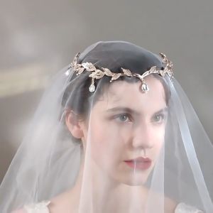 Princess Fairy Headpiece Floral Design Crystal Leaf Crown Fairy Costume Jewelry Elf Princess Headband Bride Wedding Role-playing Party Dance Christmas Costume