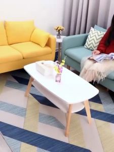 Karpet Lantai Style Eropa Import Polyester Lembut Tebal Bisa Digulung | Ambal Meja Ruang Tamu kamar Tidur Persegi Panjang Kotak Besar Anti Slip 100x150.