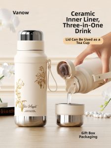 Vanow | Stylish Female Thermos Cup with Ceramic Lining