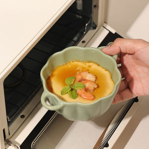 Cute Ceramic Pumpkin Bowl with Lid Stew Cup Stew Egg Bowl Household Breakfast Cereal Bowl Dessert Bowl Baking Bowl Bowl