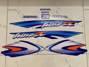 Bộ tem honda Wave anpha lốc trắng 2004 màu xanh da trời hàng nhập Thái Lan 3 lớp chất lượng cao dành riêng cho dòng xe này màu sắc cực đẹp giá bán cực tốt bán lẻ như bán sỉ