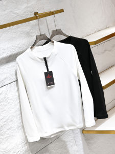 Áo Thun Nam Tay Dài Mùa Thu Đông Mới Về Thời Trang Thoải Mái Nửa Khóa Kéo Dài Bằng Nhung Ấm Áp Áo Nỉ Bên Trong