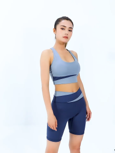 Bộ đồ tập nữ K64 - Vải thun lạnh co giãn thoáng mát - Set quần ngố và áo bra thể thao