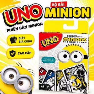 Bộ bài UNO Boardgame Minions Card Game của Illumination: the Rise of Gru - Giấy bìa cứng cao cấp 112 lá