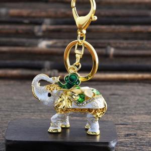 Creative 3D Elephant Car Keychain Metal Pendant