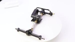 For SCX30 +5mm Aluminum Front Rear Axles Set Assembly 2/16T Max 52° for 1/30 Axial SCX30 RC Crawler Upgrade