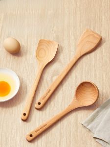High Temperature Resistant Wood Spoon for Stir-Frying Non-Stick Pan Auxiliary Food Chopping Board Beech Wood Kitchen Utensils