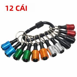 12 Chiếc Hợp Kim Nhôm Tua Vít Bit Giá Đỡ 1/4 Inch Chuôi Lục Giác Thay Đổi Nhanh Nâng Cấp Đẩy Để Mở Khóa Nhẹ Thanh Nối Dài Cho Chế Biến Gỗ