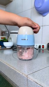 (BH 1 Năm) Máy xay thực phẩm mini đa năng 8 lưỡi dao 300ml 200w xay nhuyễn cho bé tốt SW-MC200S máy xay ăn dặm cho bé