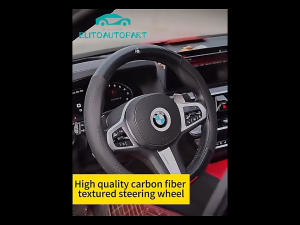 Suzuki Sports Nappa Black Carbon Fiber Leather Steering Wheel Cover with Anti-Slip and Wear-Resistant Features