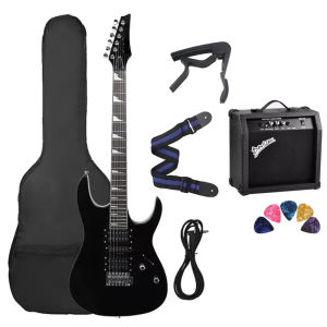 PLAYOU 24 Fret Electric Guitar Professional Metal Electric Guitar With Amplifier