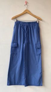 CELANA KULOT JEANS CARGO WANITA BAHAN DENIM SEMI JEANS - CELANA CARGO WANITA