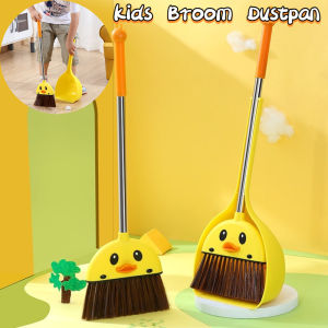 Household Mini Kid Broom and Dustpan Set Cleaning Toys Gift Pretend Play Toy Children Cleaning Broom Dustpan Set
