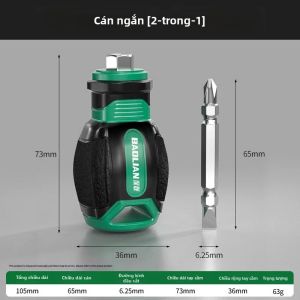 BAOLIAN | Bộ Tua Vít Mini Cán Ngắn BAOLIAN Đầu Từ Tính Loại khe/Phillips Chất Liệu Thép Chrome-Vanadium Cấp Công Nghiệp Dùng Cho Công Việc Chính Xác
