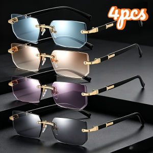 4Pcs Classic UV400 Light Sunglasses Set Travel & Daily Use