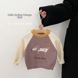 Spring and Autumn Korean Cartoon Knitwear for Babies