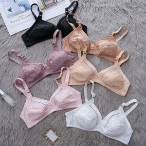 OECANA Wireless Bra Large Size B Cup for Middle-Aged Mothers Nylon Material U-Shaped Triangle Cup Refreshing Time Fixed Shoulder Strap