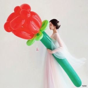 QIANHUAJIAN | Giant Rose DIY Balloon Bouquet Birthday Decoration for Couples