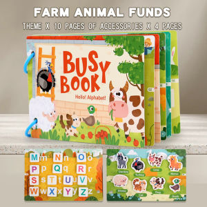 Early Education Puzzle Enlightenment Busy Book Multiple Themes of Cognitive Tear-Off Toy Book Early Development of Concentration and Hand-Eye Coordination