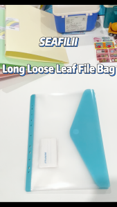 Loose Leaf File Bag Long for 3/4/5 Binder Folder Binder Pocket Transparent Document Bag File Organizer 4Pcs