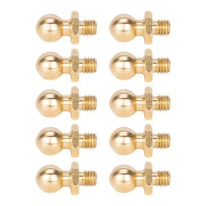 10Pcs M3 Brass Ball Head Screws Trailer Accessories for Tamiya TT01 TT02 Sakura D5 1/10 RC Drift Car Spare Parts Universal