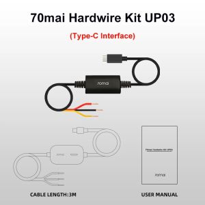 Original 70mai Parking Surveillance Cable UP03 for 70mai A810 A510 X800 X200 Omni M500 Hardwire Kit UP03 24H Parking Monitor
