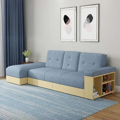 Fabric Sofa Foldable Dual-Purpose Single Small Apartment Japanese Style Minimalist Multi-Functional Storage Sofa Bed Economical Living Room