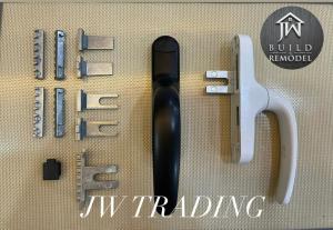 019 Series Euro Multipoint Casement Window Handle - Single U Fork/ Double U Fork/ Double Flat Fork(White/Black) HOME DIY
