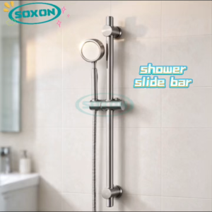 SOXON Shower Slide Bar Wall Mounted Shower Sliding Rail 660mm with Adjustable Holder Stainless Steel High Quality Shower Head Sliding Bar