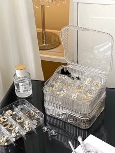 Hộp đựng phụ kiện trang sức chất liệu acrylic cao cấp trong suốt lóng lánh