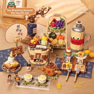 Loz | Tea Set Building Block Kit Tea Water Heater Model Gift